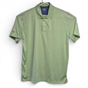 Brooks Brothers Mens Sz XL Golf Polo Shirt Green Stripe SS‎ Performance Casual